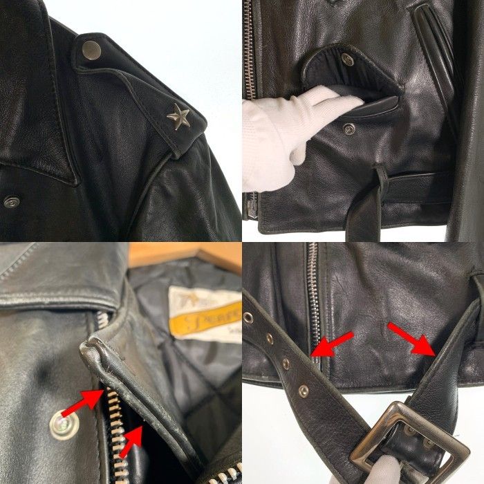 Schott ショット 613 ワンスター レザー ダブルライダースジャケット