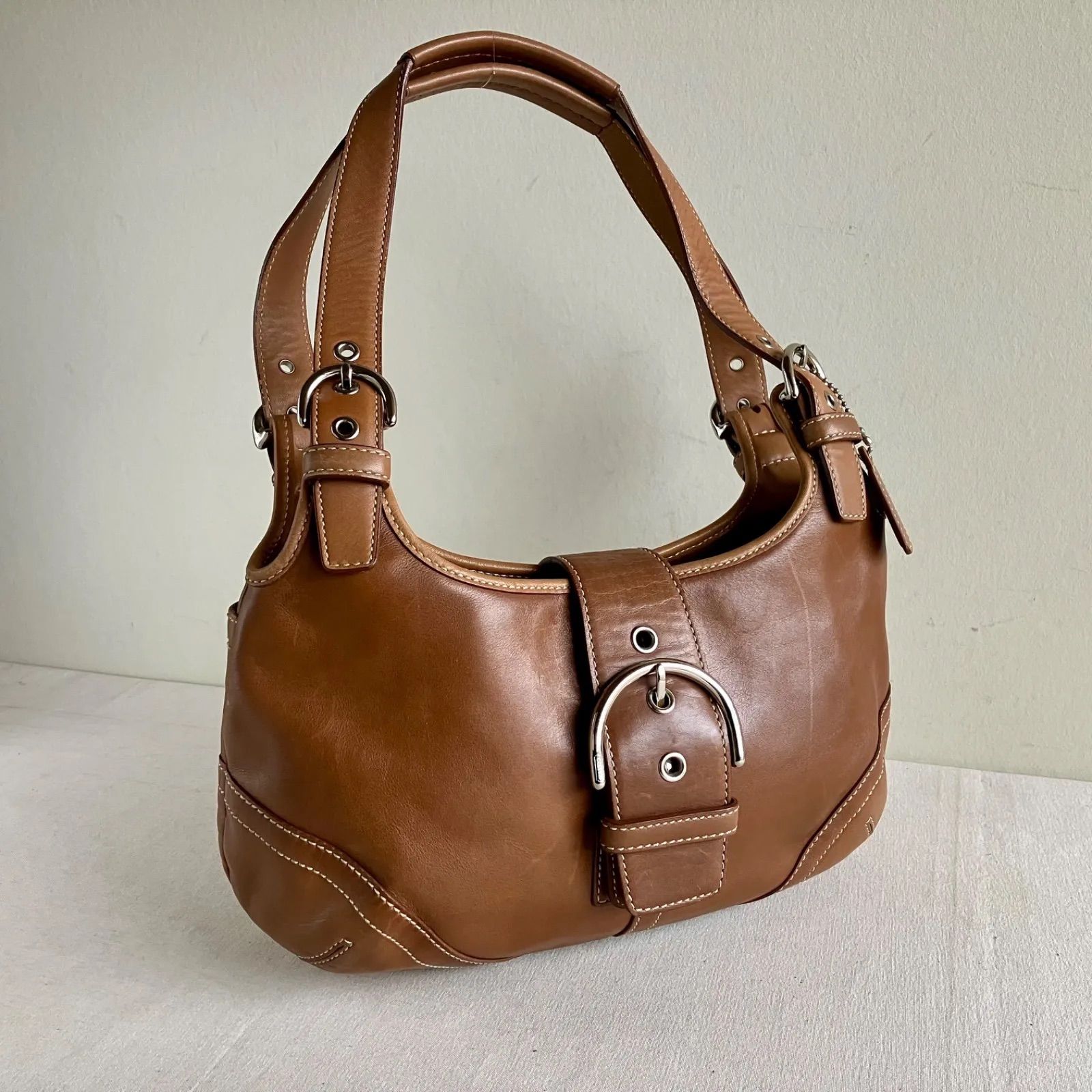 バッグ Vintage coach hobo soho shoulder bag y2k Coach 9248 MEDIUM Vintage Soho Hobo Y2K Black Leather Shoulder Bag