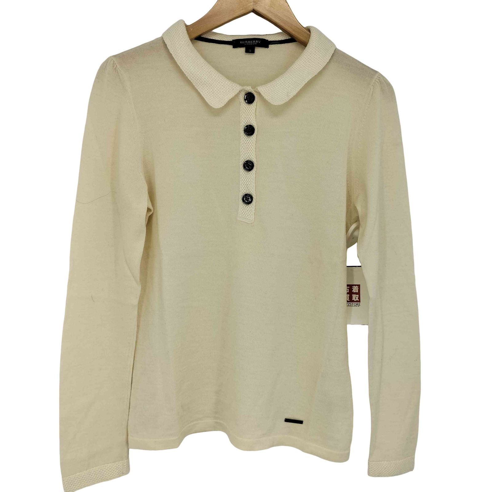 バーバリーロンドン BURBERRY LONDON カシミヤ混 ウール L/Sニット