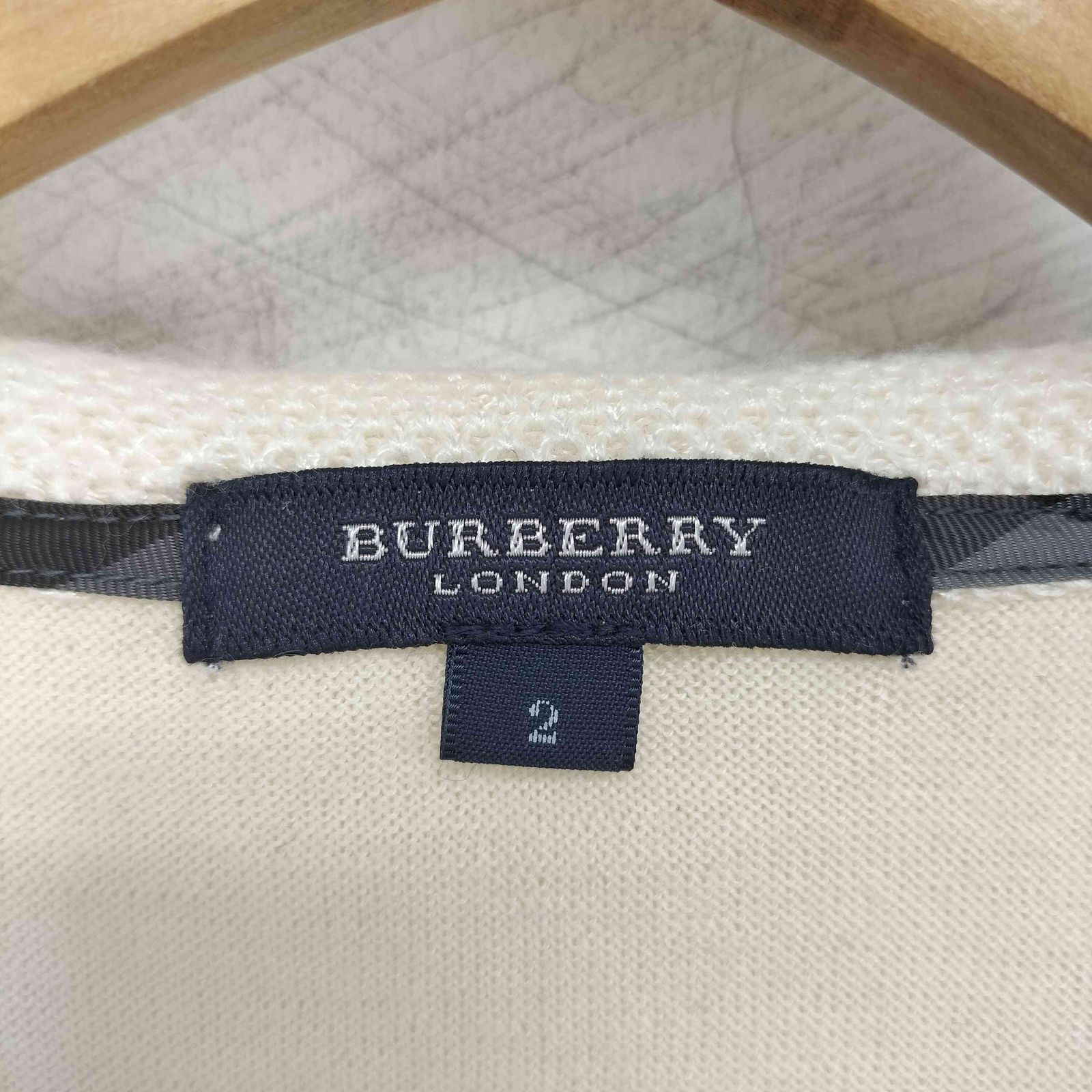バーバリーロンドン BURBERRY LONDON カシミヤ混 ウール L/Sニット