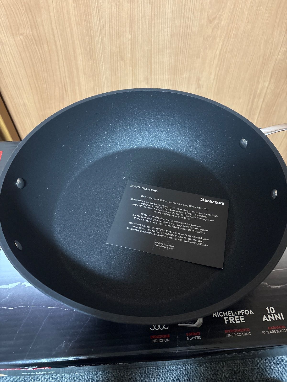 ♥品 Barazzoni BLACK TITAN PRO ゾーニ ブラックチタンプロ ローキャセロール 32 cm ガス IH