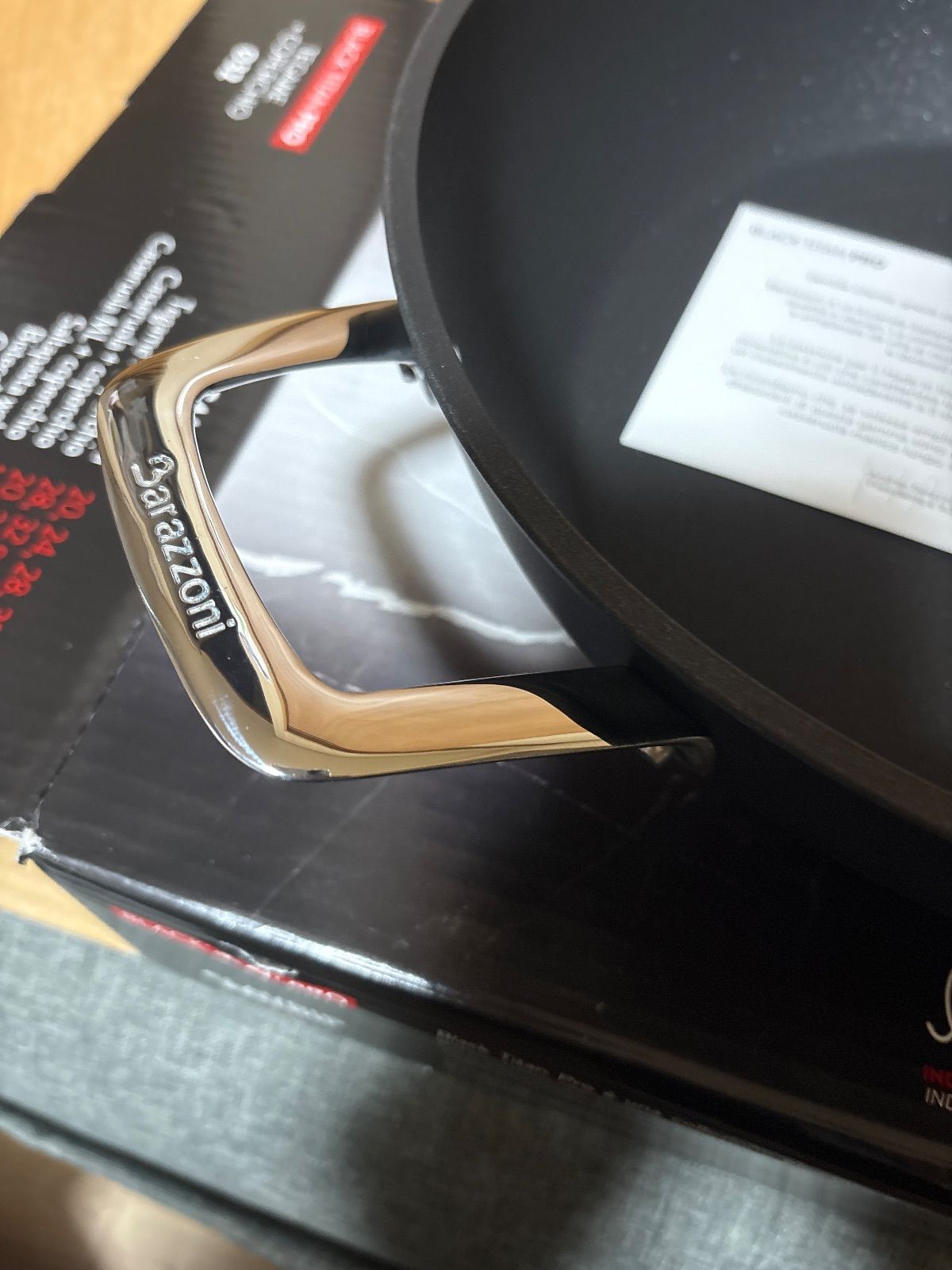 ♥品 Barazzoni BLACK TITAN PRO ゾーニ ブラックチタンプロ ローキャセロール 32 cm ガス IH