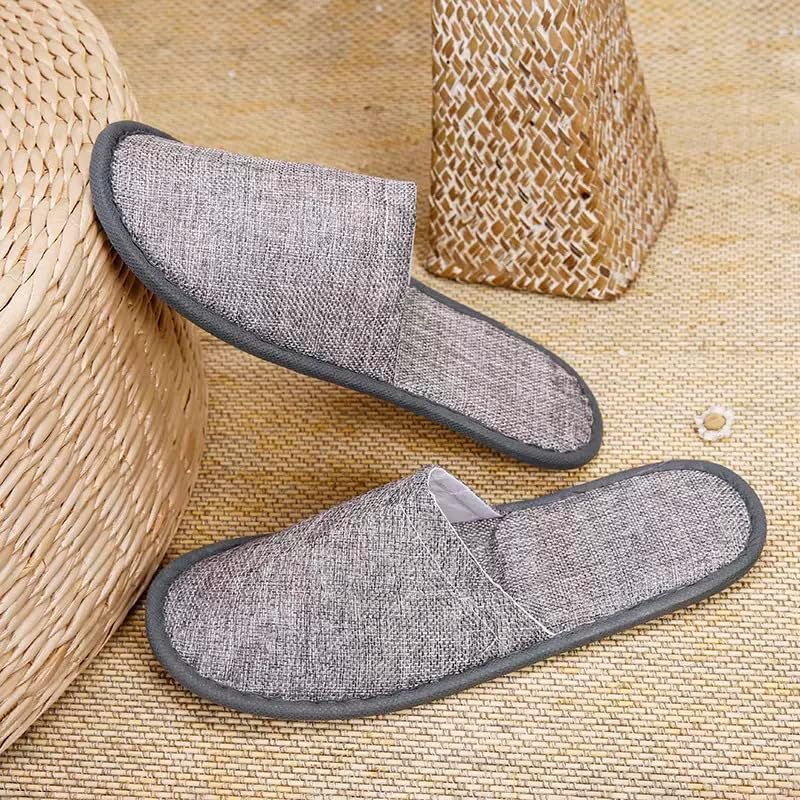 まもなく終了 業務用 旅行用 避難用 ホテル用 来客用 室内用 個別包装 携帯便利 洗濯可 滑り止め 防菌防臭 男女兼用 軽量 綿麻 セット スリッパ 10足セット 使い捨て CQQDOQ