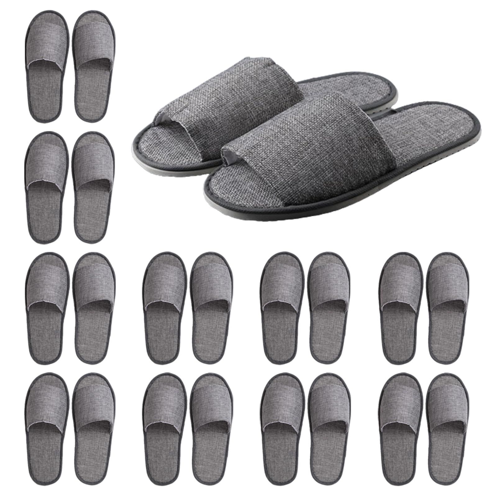 まもなく終了 飛行機用 旅行用 客用 業務用 携帯便利 滑り止め 綿麻 男女兼用 個包装 10足セット 使い捨てスリッパ LKCCTK