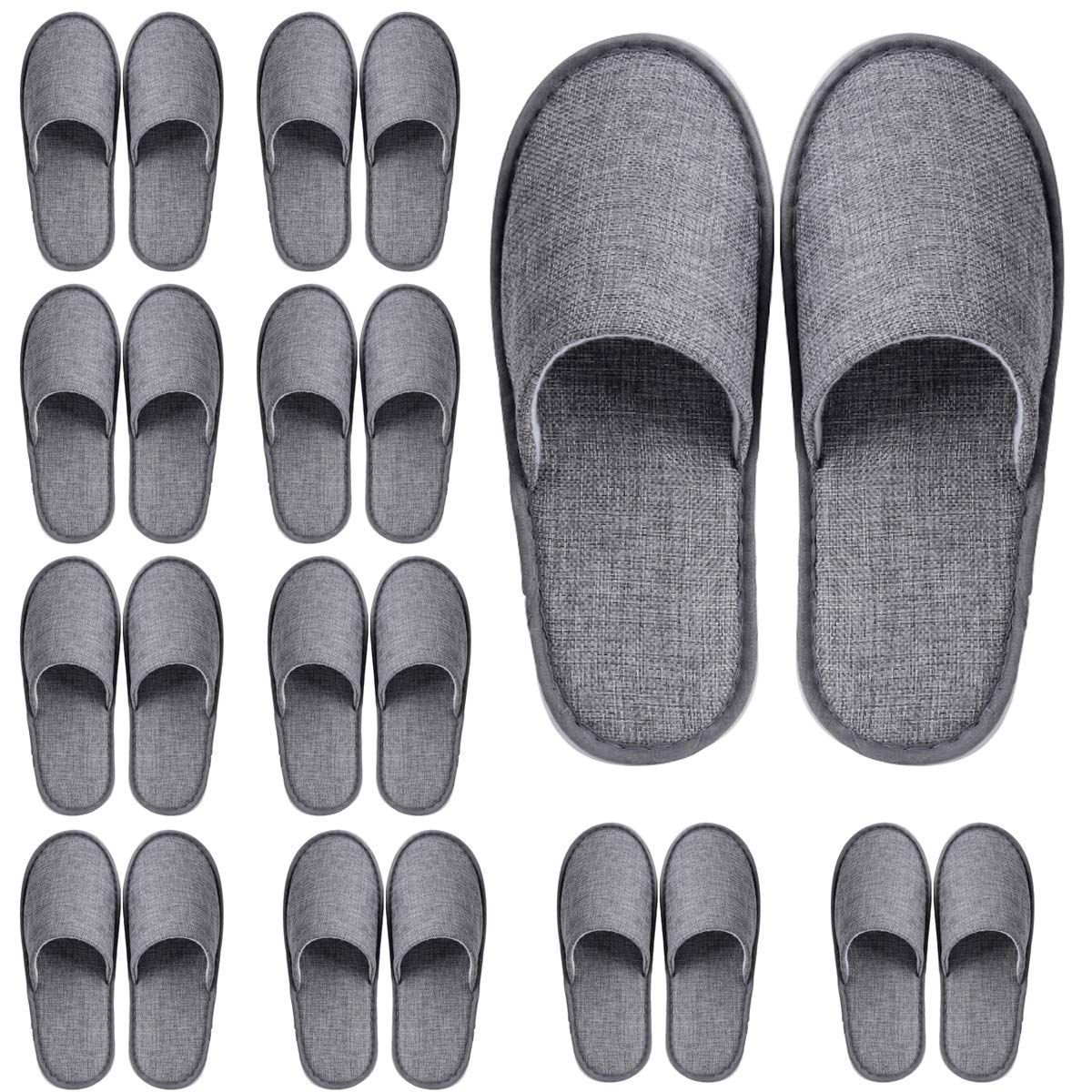 まもなく終了 業務用 旅行用 避難用 ホテル用 来客用 室内用 個別包装 携帯便利 洗濯可 滑り止め 防菌防臭 男女兼用 軽量 綿麻 セット スリッパ 10足セット 使い捨て CQQDOQ