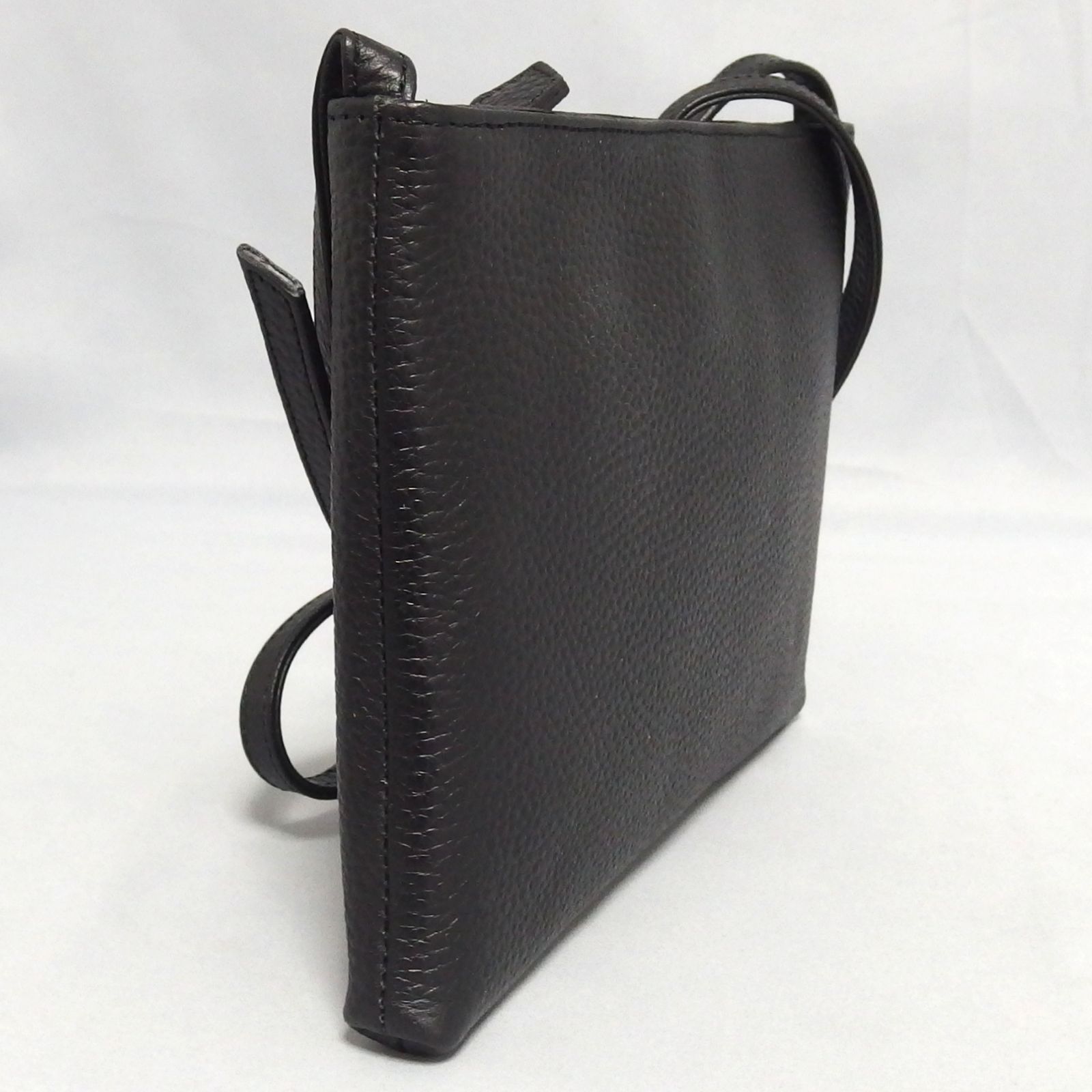 メンズ 極美品 ハッシュタグ HushTug ショルダーバッグ レザー 