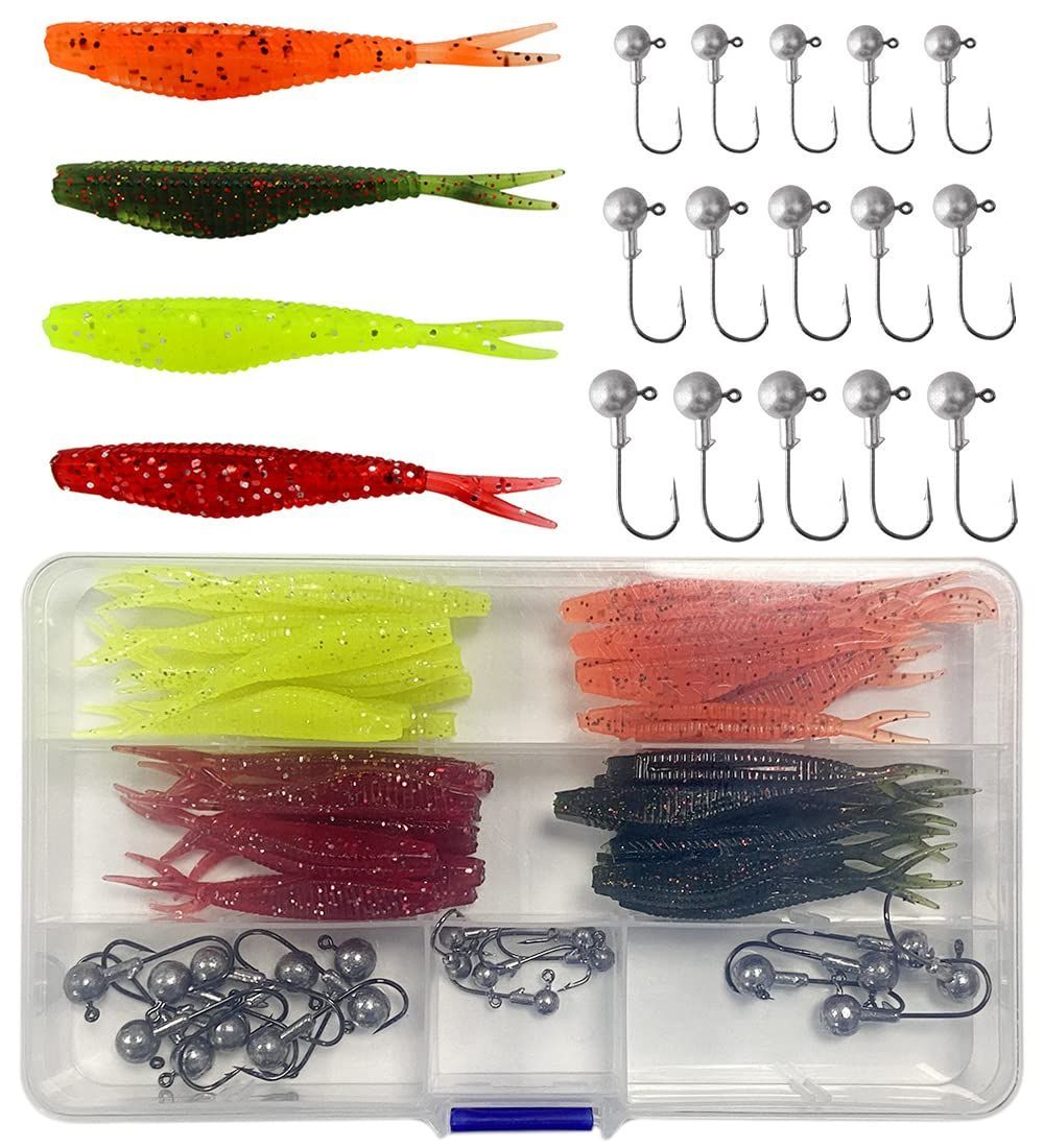 ワーム 55本セット アジング メバリング ソルト ルアー ワーム 6cm 5g