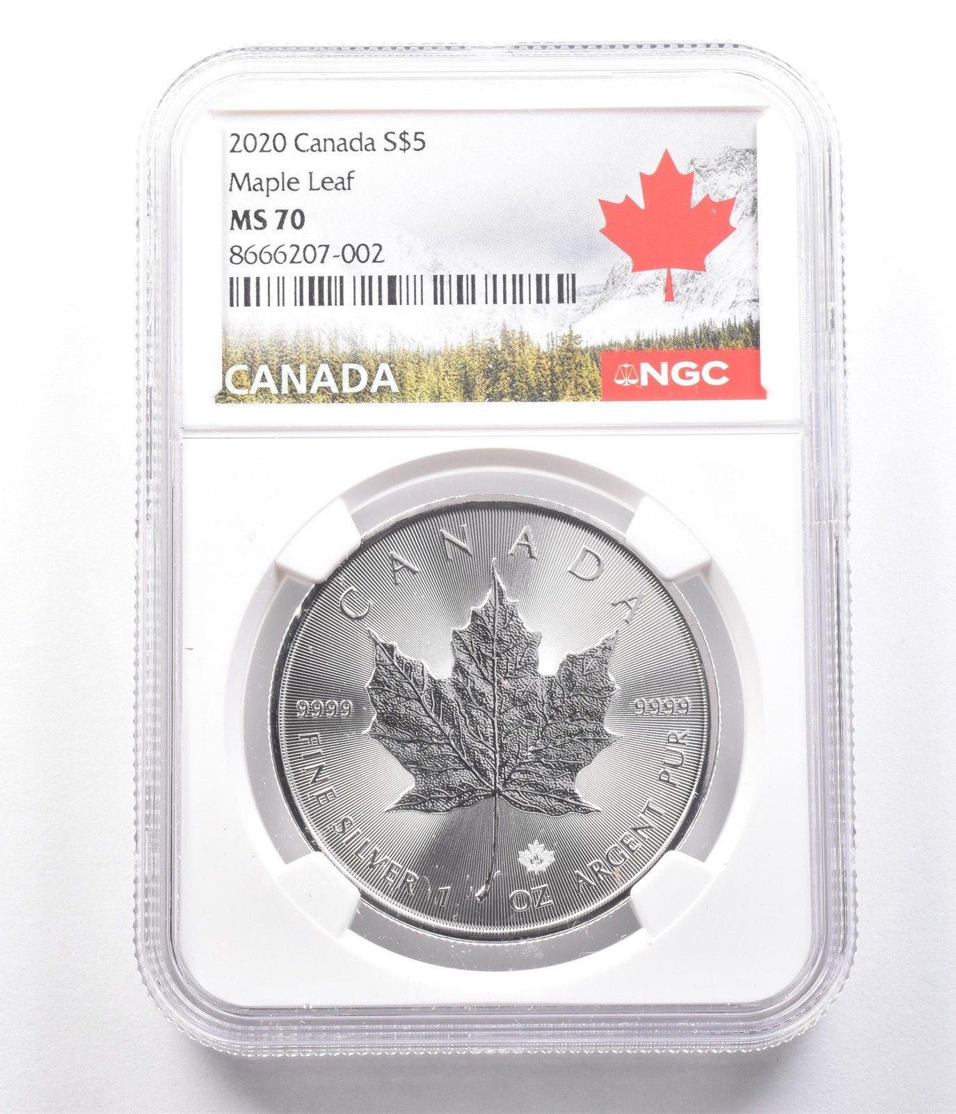 2020年カナダ5ドル銀貨メープルリーフMS70 NGC *2919 - メルカリ