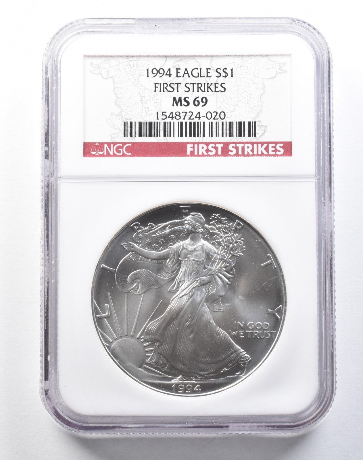 イーグル銀貨　鑑定品　最高評価のファーストストライク PCGS MS70First Strike』イーグル銀貨タイプ2(2021年)