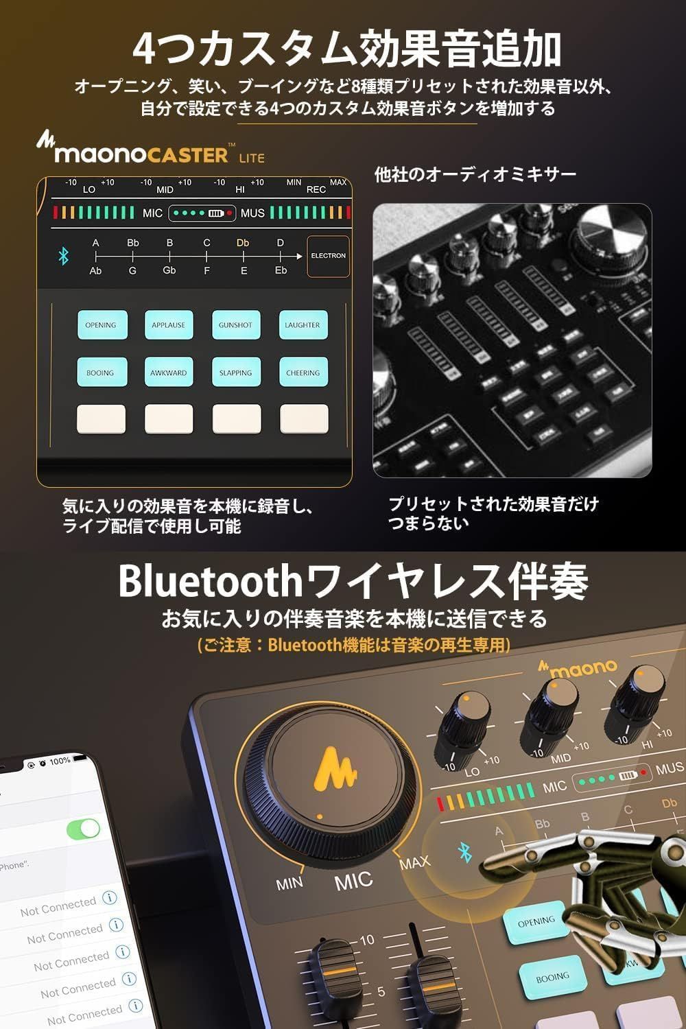 オーディオミキサー オーディオインターフェース Mixer ポッドキャスト