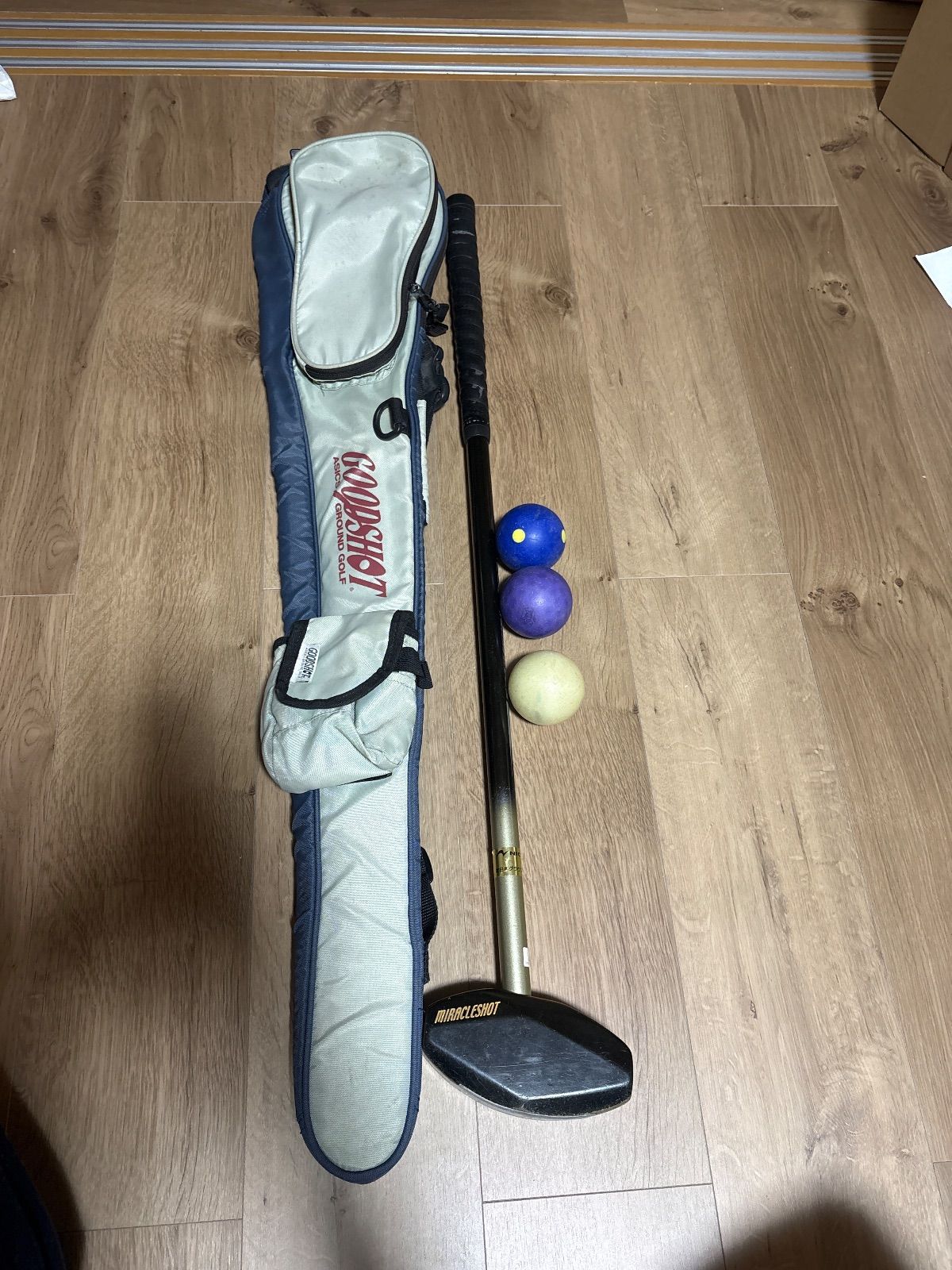 スマイルニチヨー グラウンドゴルフ クラブ レフティ ミラクルショット ニチヨー グラウンドゴルフ クラブ ミラクルショット 85cm ケース付き