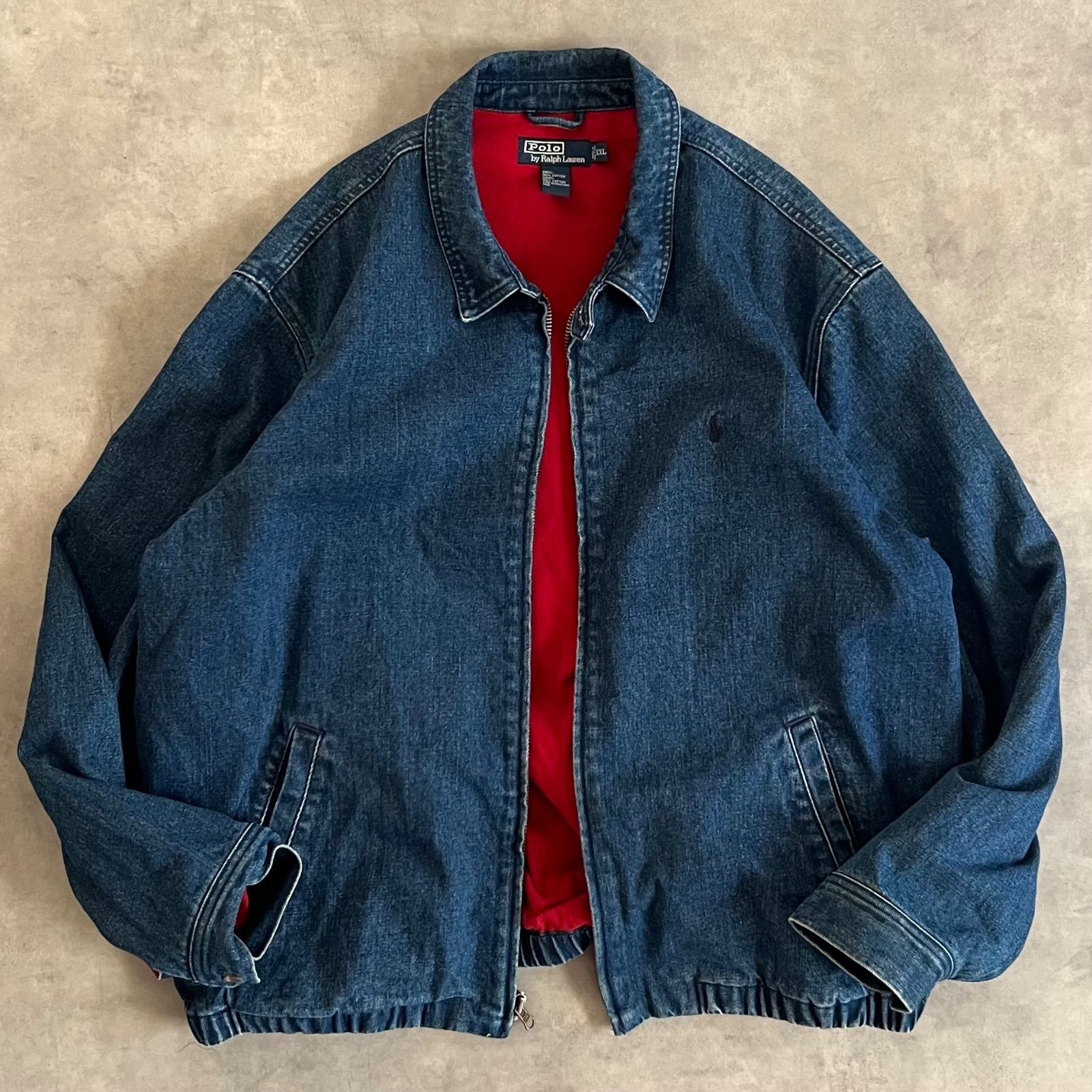 90s Polo by RalphLauren デニム ジップアップジャケット 90s Polo by Ralph Lauren denim swing top jacket ラルフ デニム