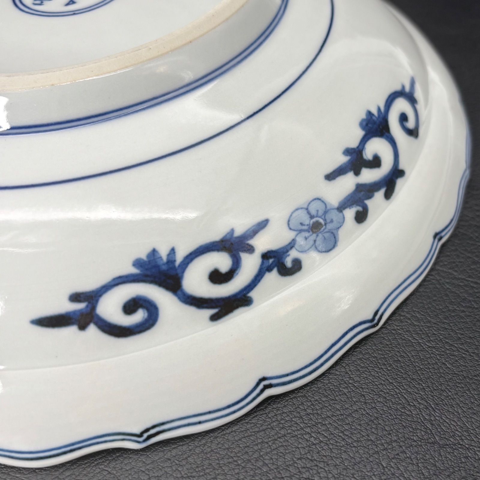 山本長左】九谷焼 宝祥芙蓉手花鳥紋8.5号盛鉢 『美品』/ 宮内庁御用窯