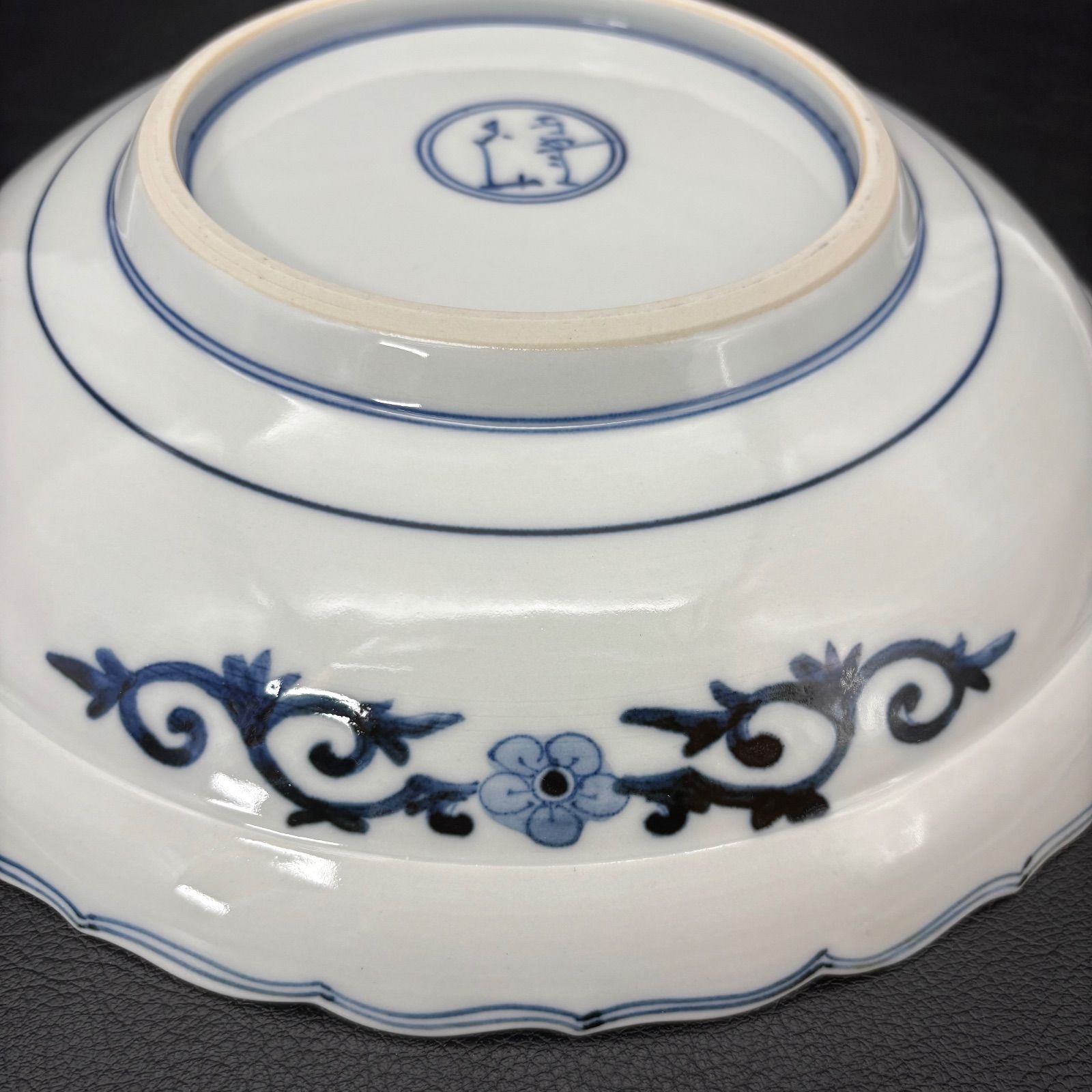 山本長左】九谷焼 宝祥芙蓉手花鳥紋8.5号盛鉢 『美品』/ 宮内庁御用窯