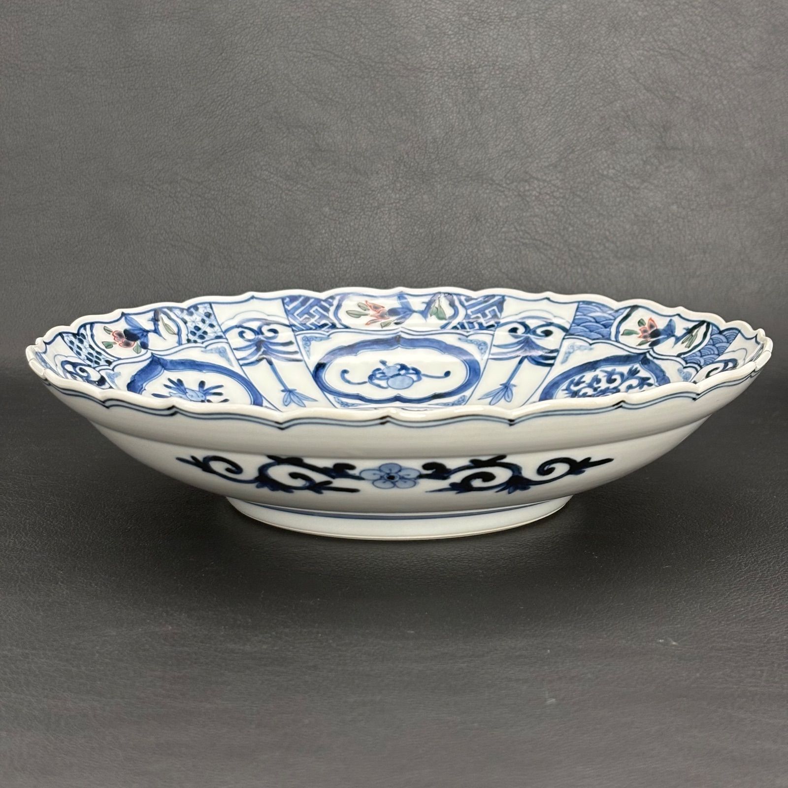 九谷焼 宝祥芙蓉手花鳥紋 盛鉢 宮内庁御用窯 妙泉陶房 山本長左 山本長左】九谷焼 宝祥芙蓉手花鳥紋8.5号盛鉢 『美品』/ 宮内庁御用窯