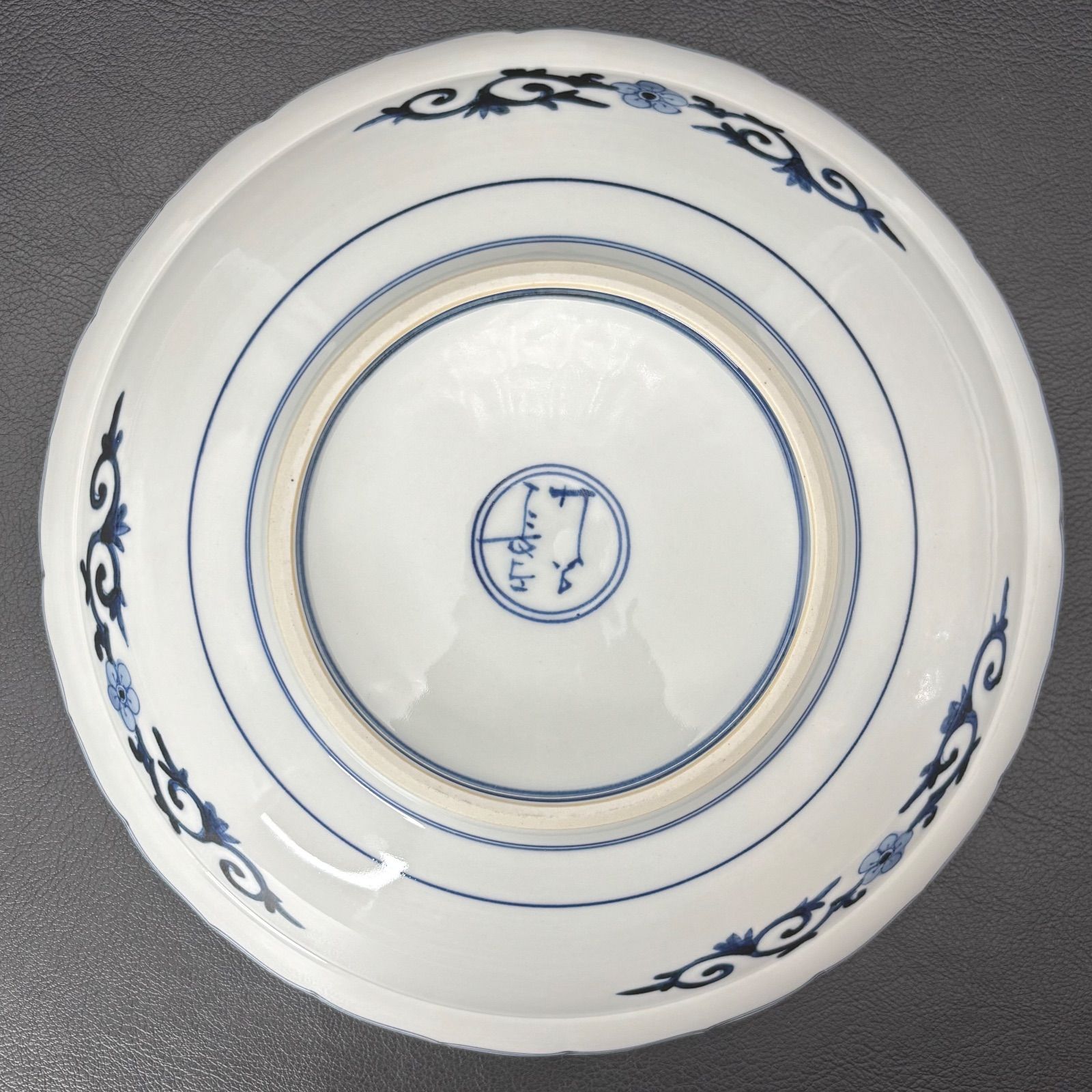 山本長左】九谷焼 宝祥芙蓉手花鳥紋8.5号盛鉢 『美品』/ 宮内庁御用窯