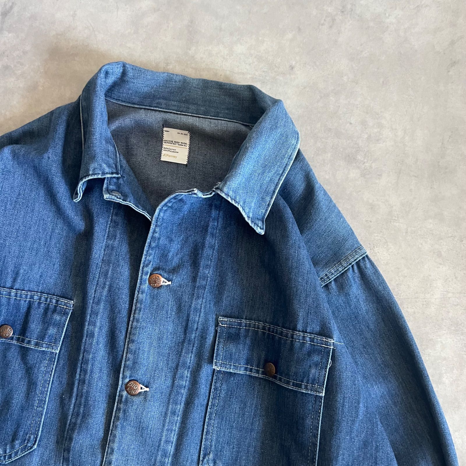 70s BIGMAC denim coveralls jacket unlined ビッグマック 裏地無し