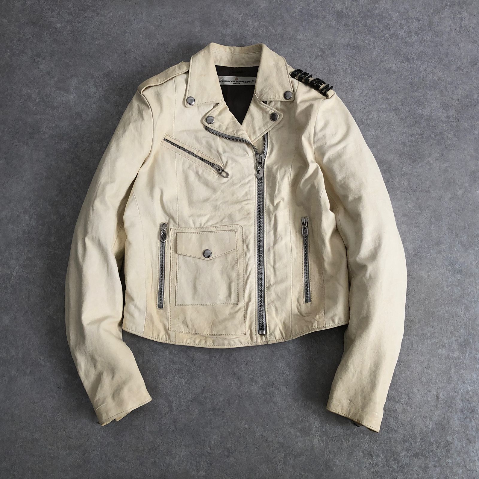 GOLDEN  ゴールデングース ラムレザーシングルライダース XS GOLDEN GOOSE ゴールデングース ラムレザーシングルライダース XS