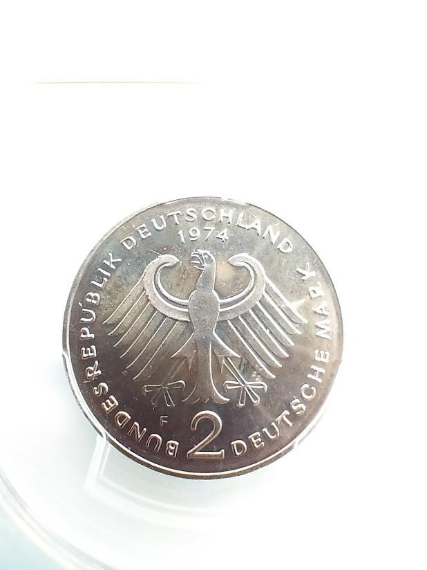 PCGS PR67 1974-F 西ドイツ 2マルク プルーフ 銀貨 Heuss PCGS PR67 1974-F 西ドイツ 2マルク プルーフ 銀貨 Heuss PCGS PR67
