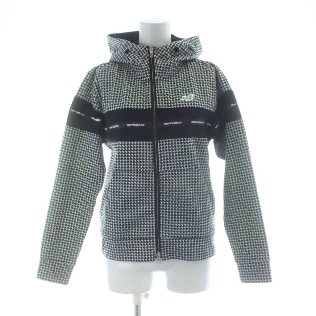 新品未使用new balance 2024即完売人気千鳥柄パーカー17800円 ニューバランス NEW BALANCE ゴルフ 24SS ロゴテープ切替バイカラー