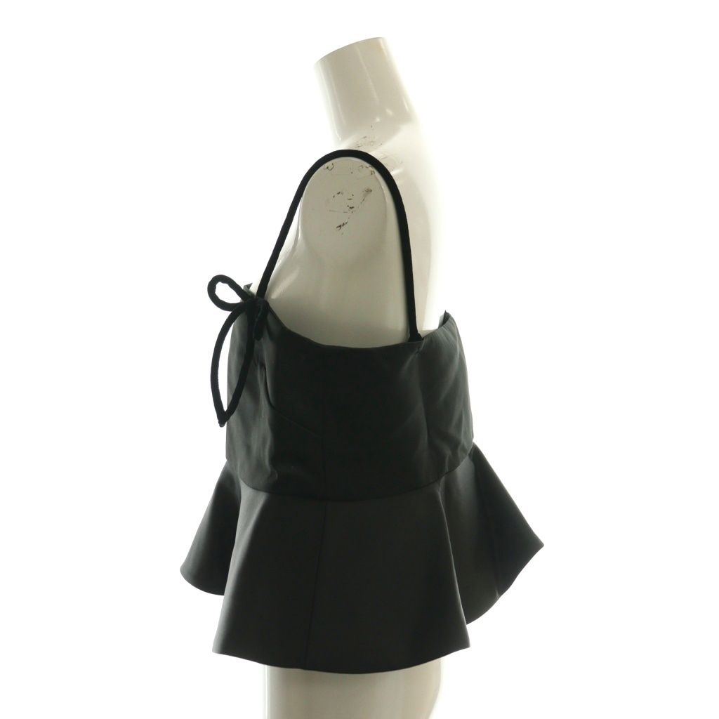 ガニー GANNI F9702 Duchesse Satin Top ビスチェ トップス 36 黒