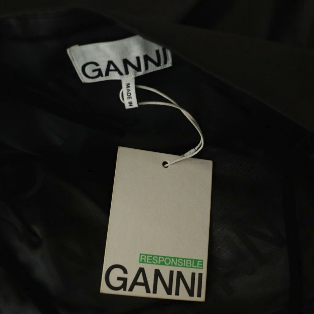 ガニー GANNI F9702 Duchesse Satin Top ビスチェ トップス 36 黒