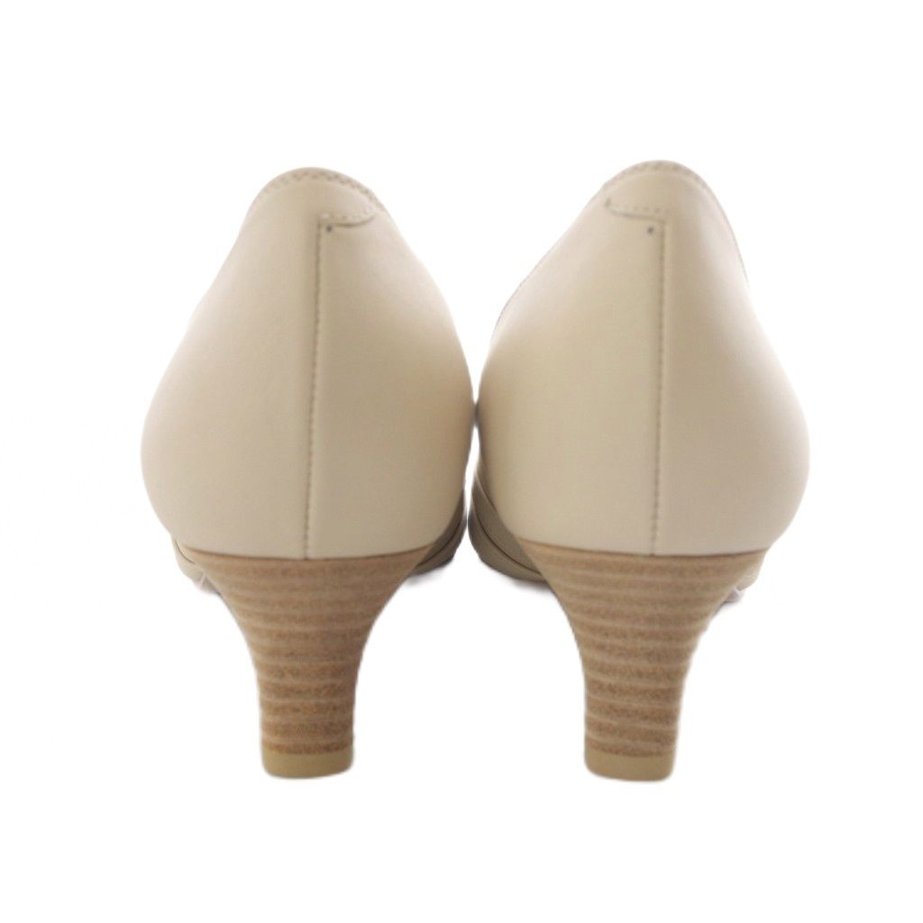 銀座かねまつ GINZA Kanematsu クロスデザイン パンプス レザー