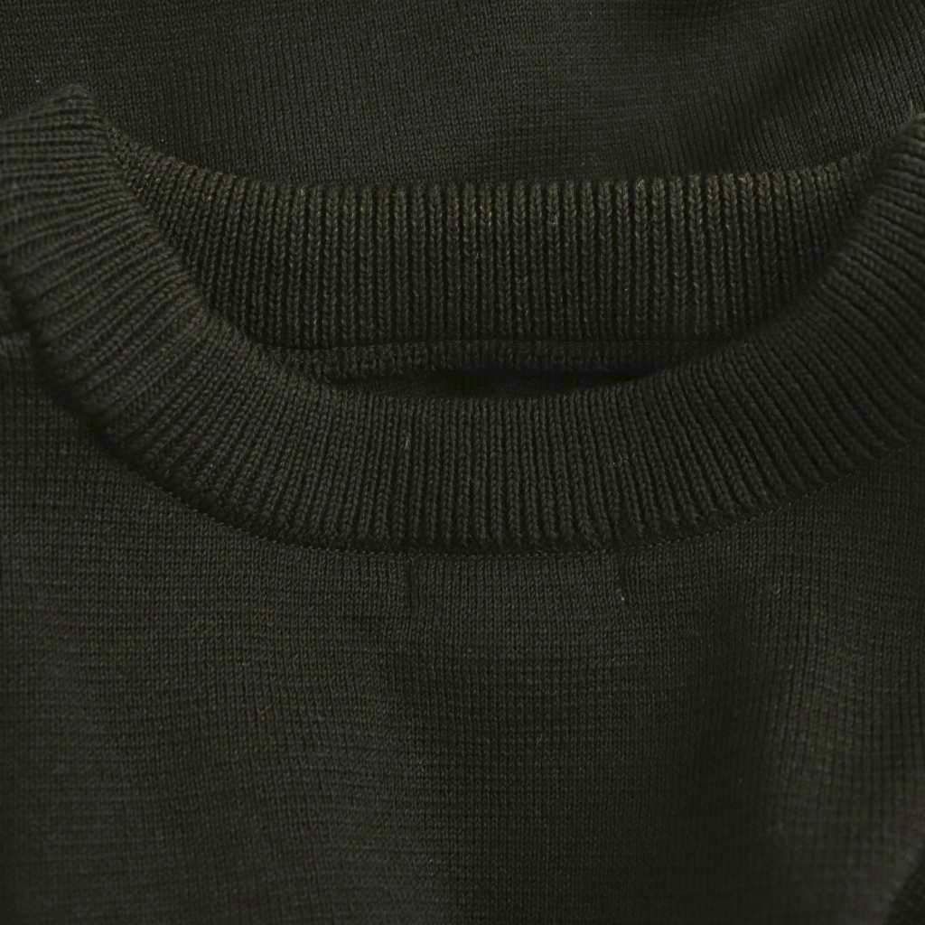 1度着用 yori 黒 長袖ニットセーター 38 ウールパフスリーブニット　ヨリ 1度着用 yori 黒 長袖ニットセーター 38 ウールパフスリーブニット ヨリ