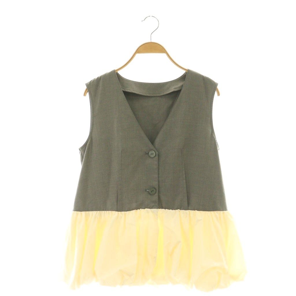 トップス AMERI PEPLUM BALLOON BACK OPEN VEST PEPLUM BALLOON BACK OPEN VEST