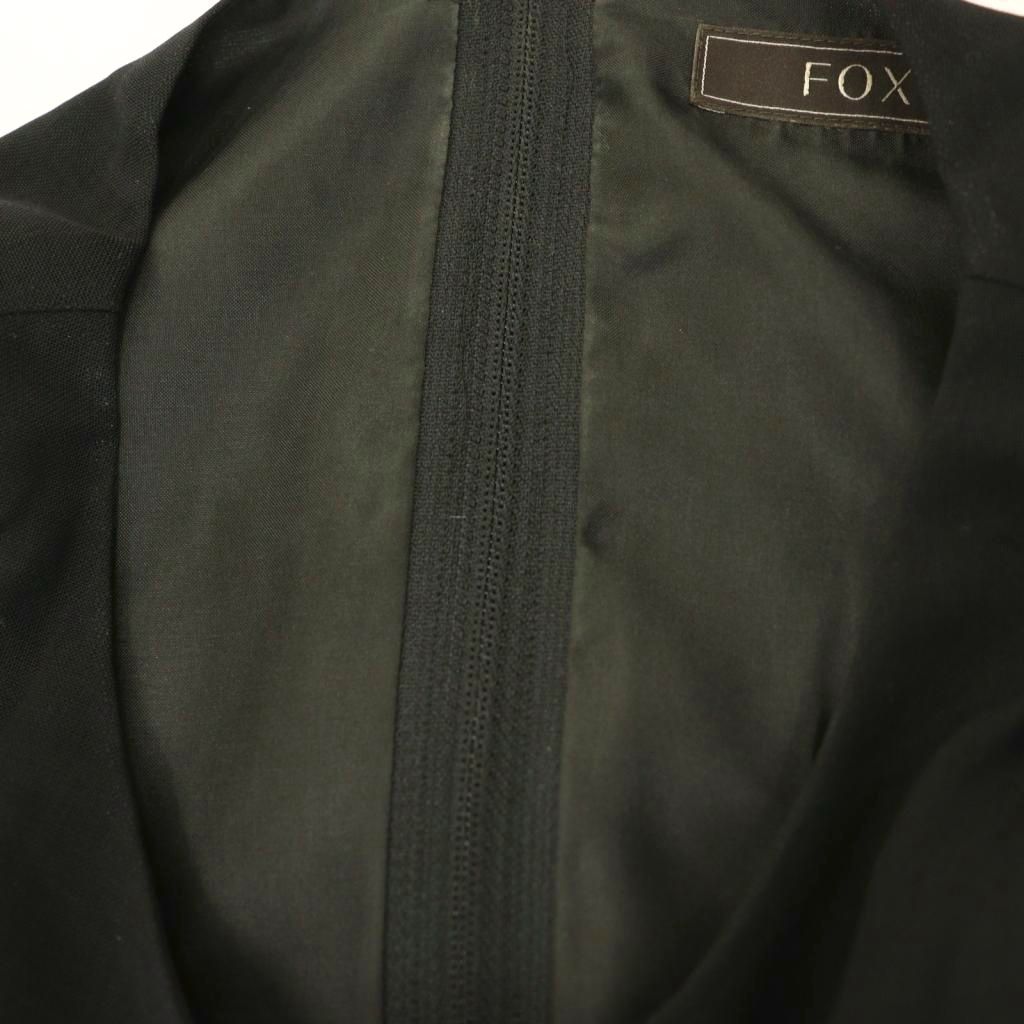 フォクシー FOXEY ノースリーブ ワンピース ひざ丈 42 ブラック 36787