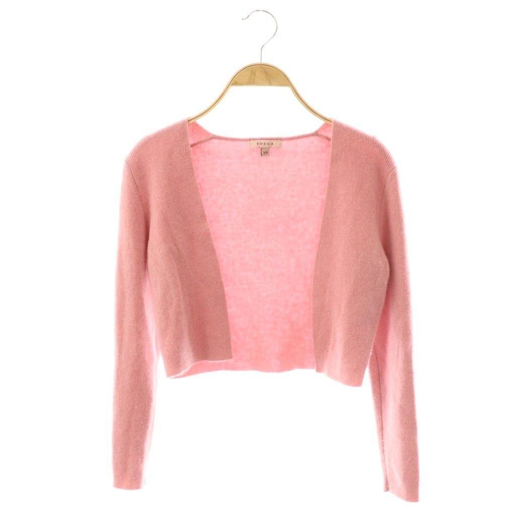 トッカ TOCCA カシミヤショートボレロ カーディガン ニット XS ピンク