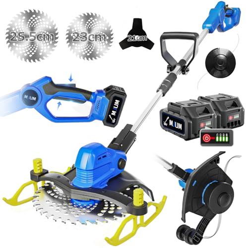 充電式草刈り機【2025年新登場・刈刃径255mm・高さ5段調節タンク