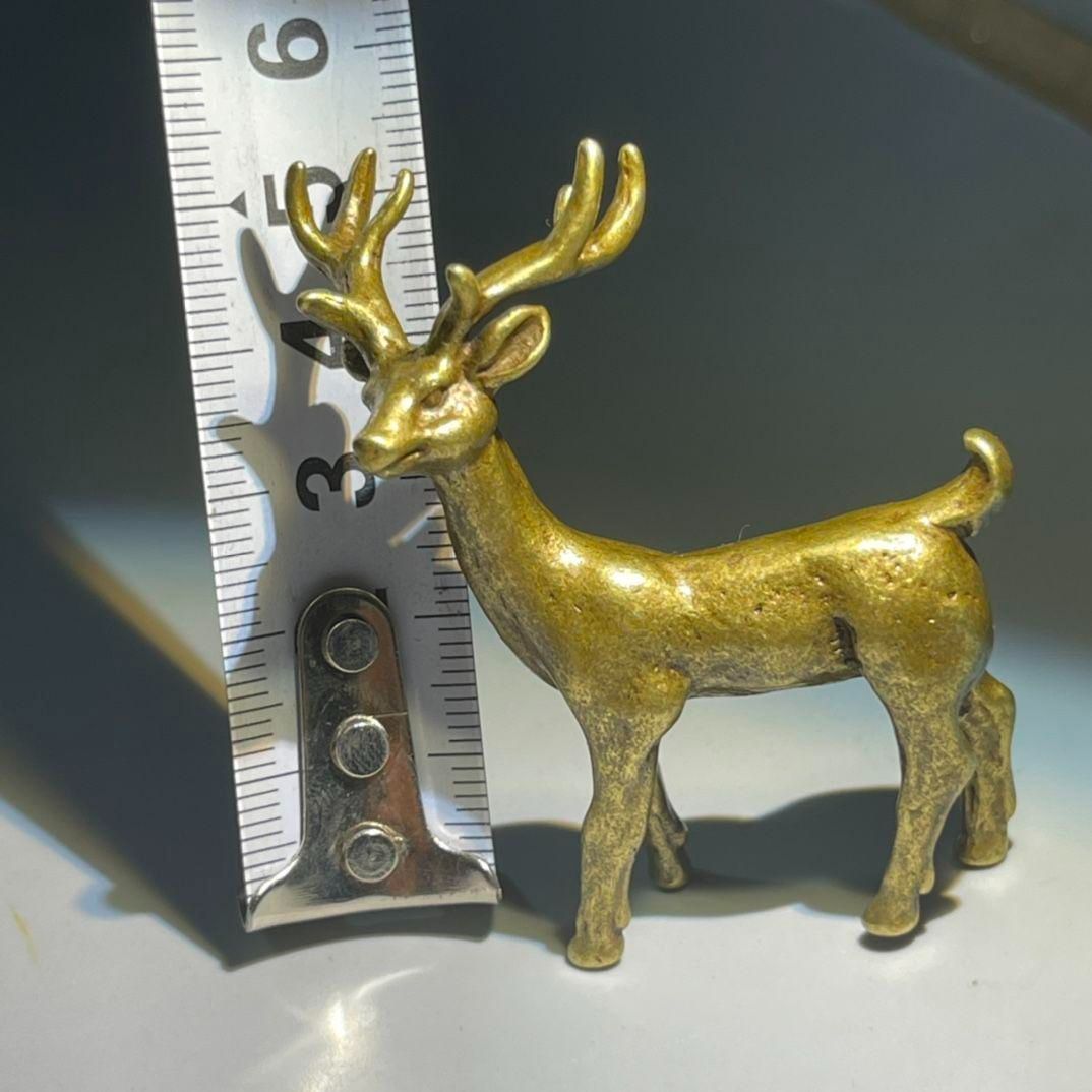 梅花鹿 茶台 置物 銅製品 工芸品 置物 - メルカリ