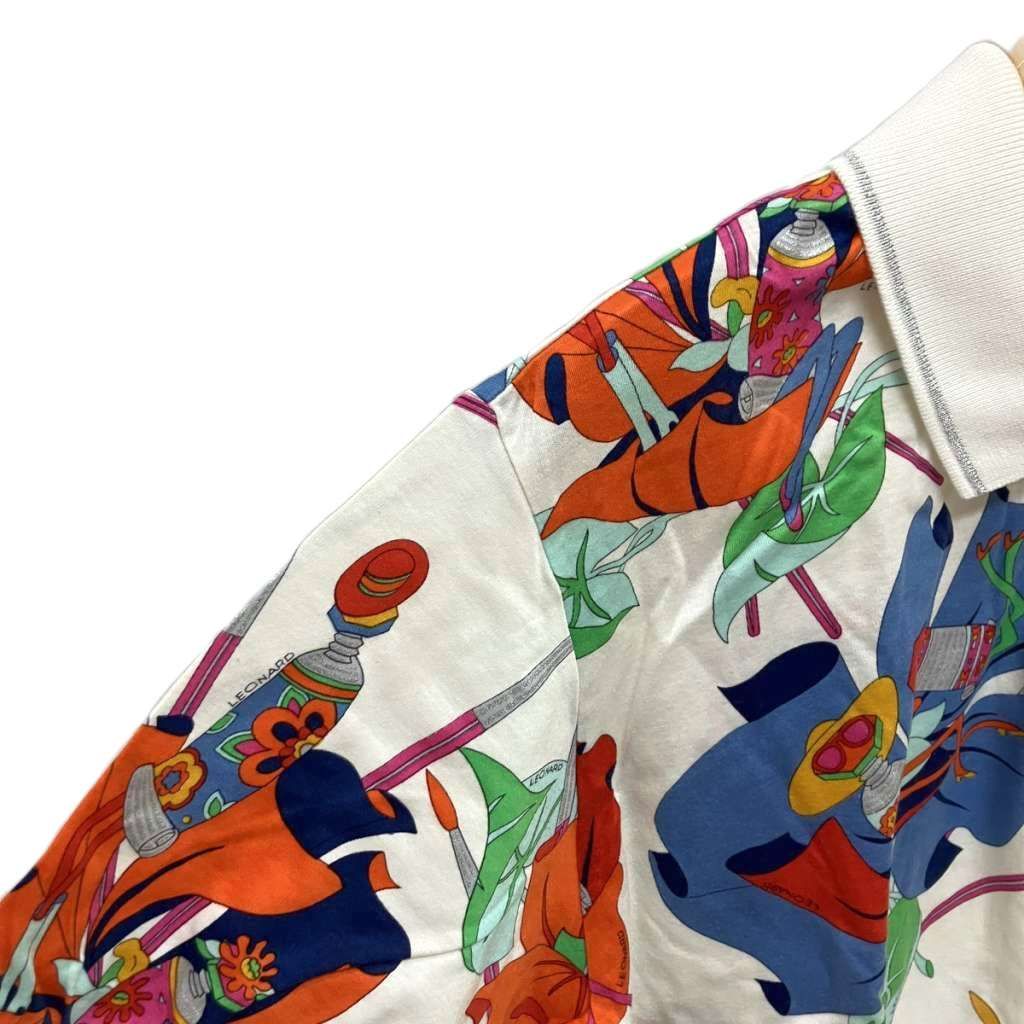 レオナールスポーツ LEONARD SPORT 総柄ポロシャツ カットソー シャツ