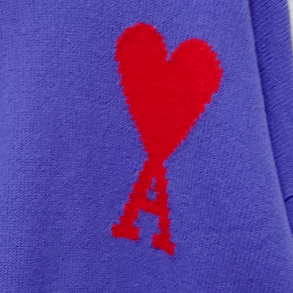 希少カラー アミ アレクサンドルマテュッシ ビック ハート ロゴ ニット 希少カラー アミ アレクサンドルマテュッシ ビック ハート ロゴ ニット