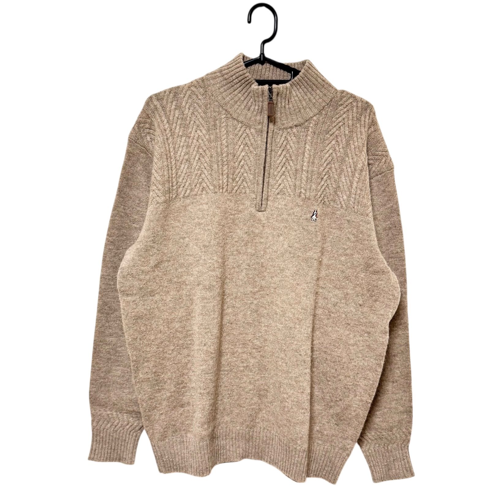 美品】Hush Puppies ハッシュパピー ニットセーター ハーフジップ 