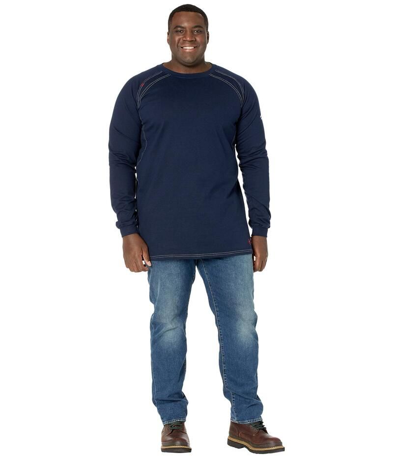 (取寄) アリアット メンズ ビッグ アンド トール Fr ワーク クルー Tシャツ Ariat men Big & Tall FR Work Crew T-Shirt Navy アリアト メンズ トップス シャツ トール Tシャツ Ariat Big Tall FR