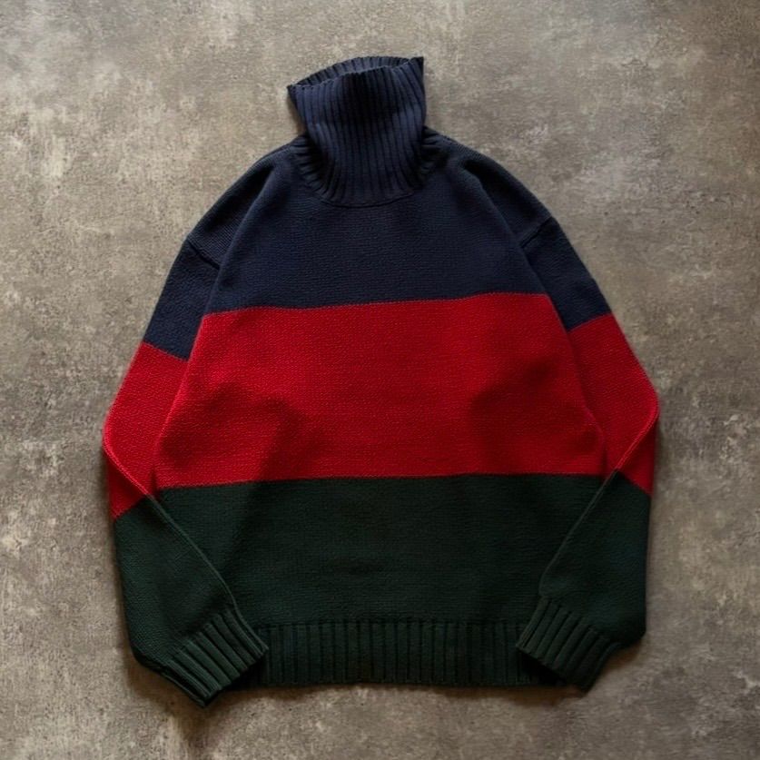 90年代 90s OLD GAP オールドギャップ タートルネック マルチカラー