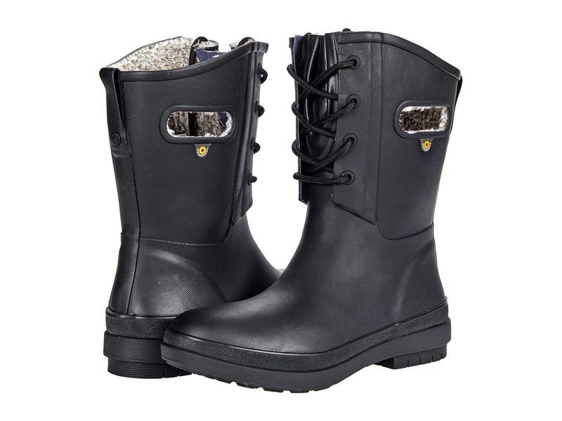 (取寄) ボグス レディース アマンダ プラッシュ リ レース Bogs women  Amanda Plush II Lace Black ボグス レディース シューズ ブーツ・レインブーツ プラスサイズ