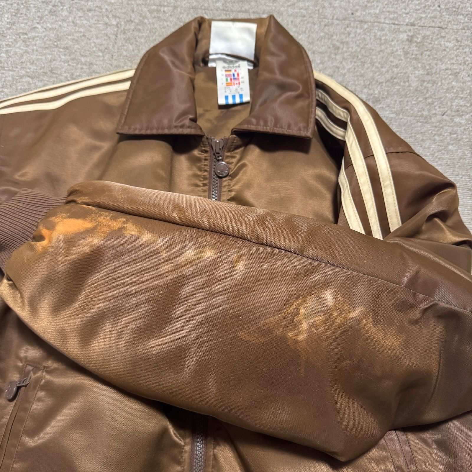 adidas（アディダス ）ボンバージャケット ブラウン Mサイズ 