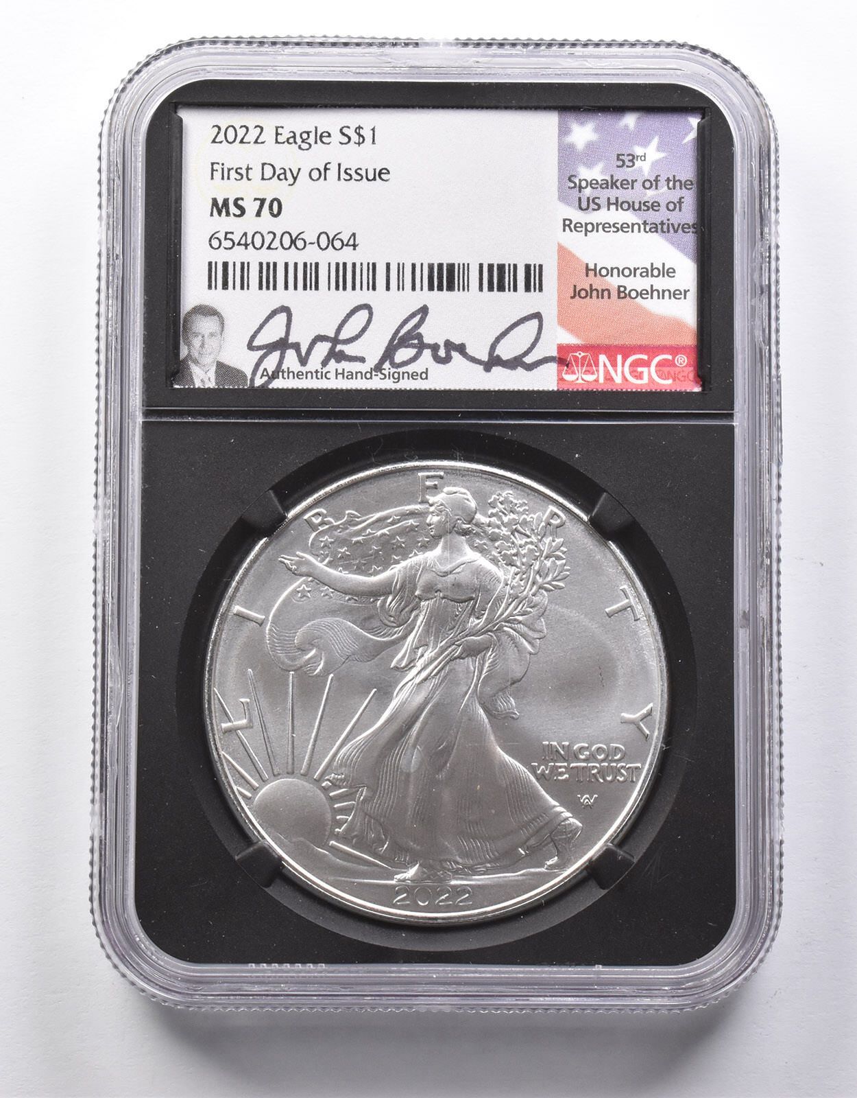 【新品】Silver Eagleイーグル銀貨2022 PCGS MS70 新品】アメリカン シルバー イーグル銀貨2022-(W) PCGS MS70 2022年 1