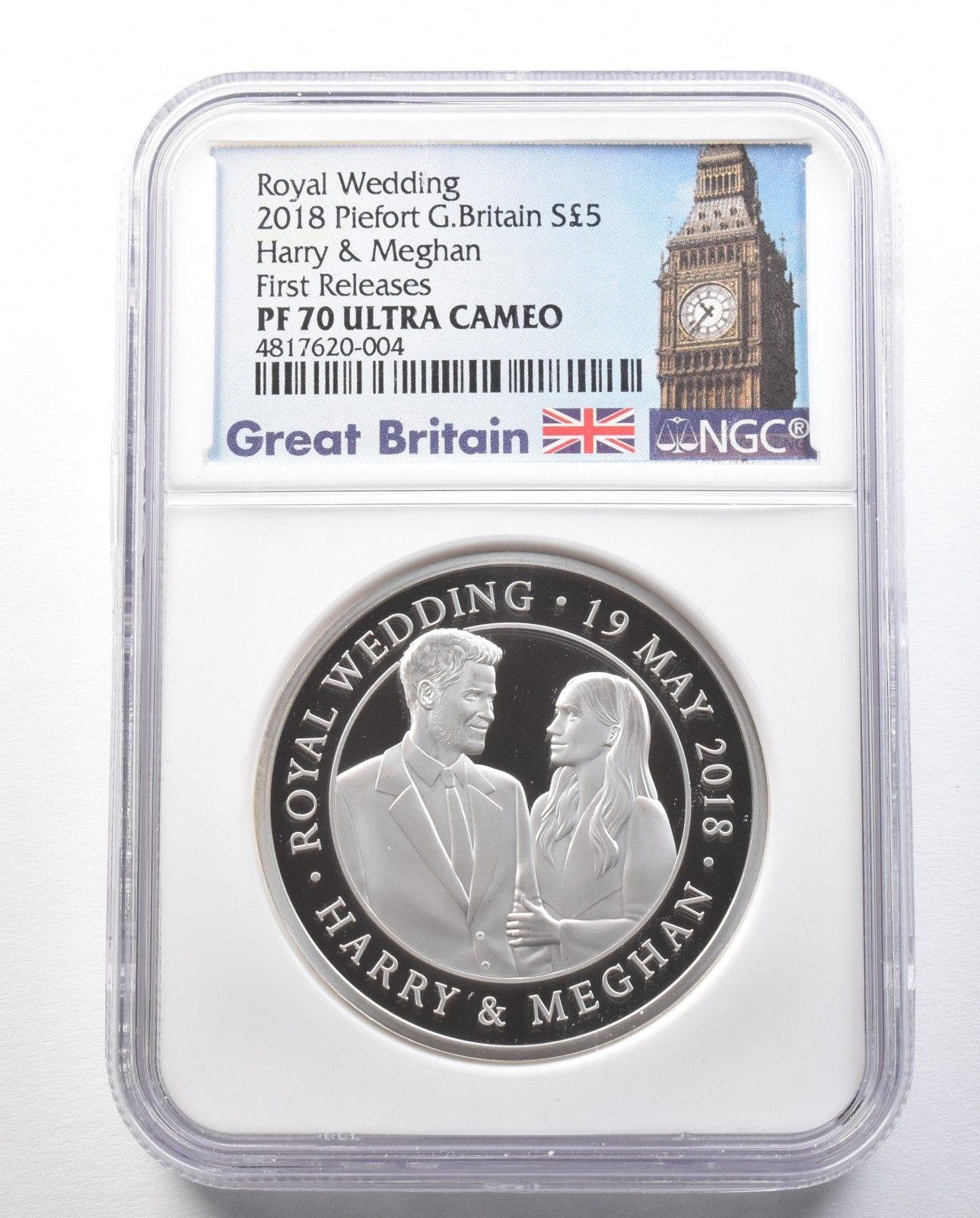 2018年 ピエト グレートブリテン 5ポンド銀貨 ロイヤルウェディング FR