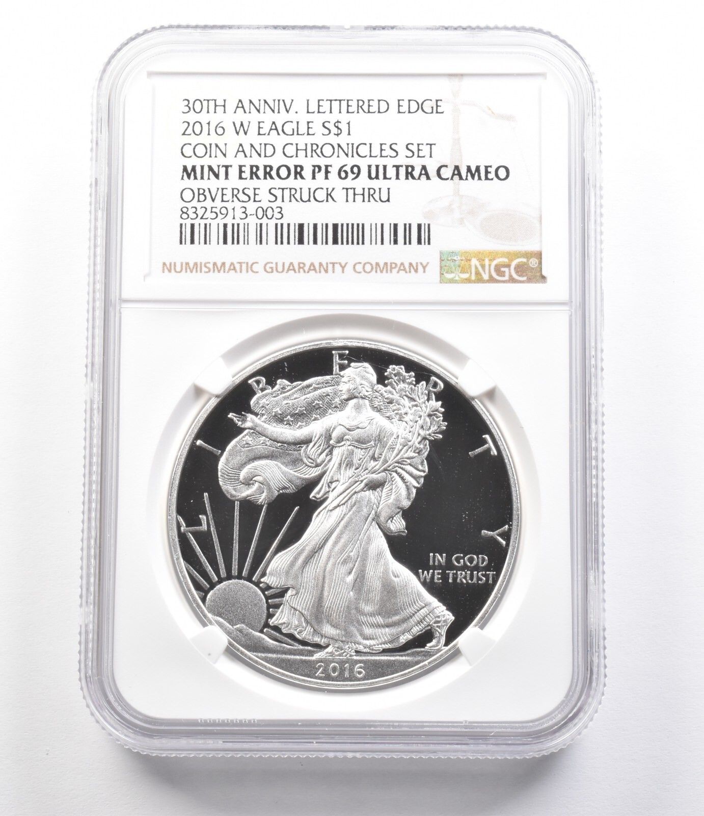 イーグル銀貨プルーフ2016（2019）埋蔵銀貨レターエッジPF70 PCGS イーグル銀貨プルーフ2016（2019）埋蔵銀貨レターエッジPF70 PCGS