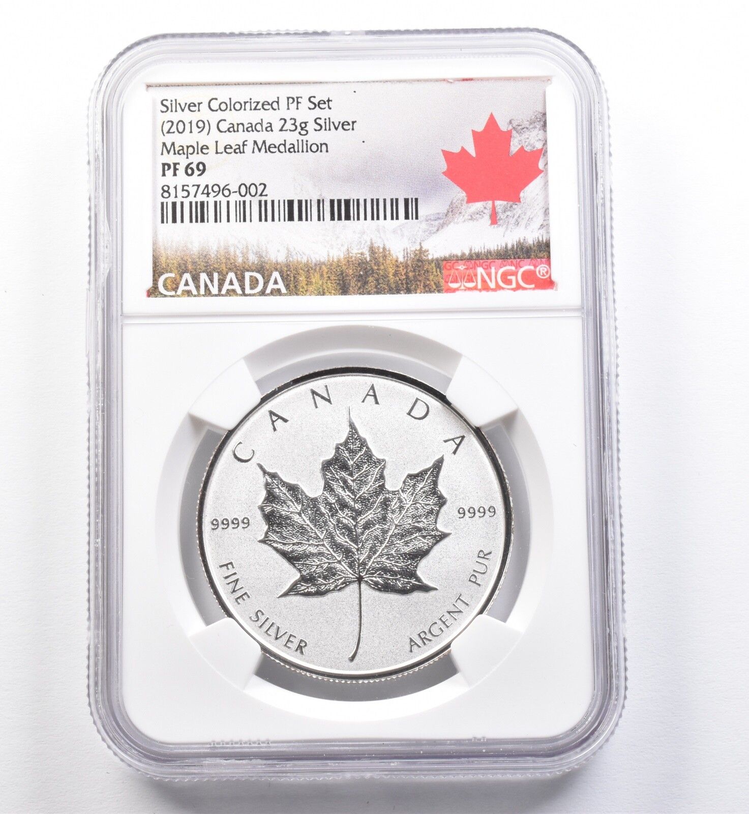 2019) カナダ シルバー メープルリーフ メダリオン カラー化 PF セット
