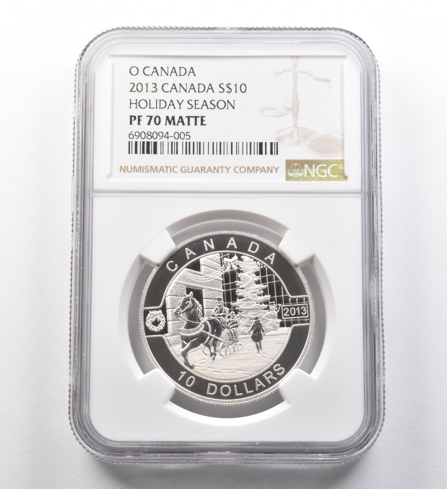 2013年 カナダ 10ドル銀貨 O カナダ ホリデーシーズン PF70 マット NGC