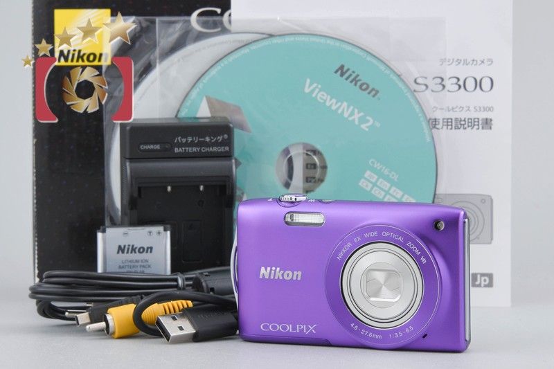 【未使用レベル品】Nikon COOLPIX S3300 パープル コンデジ Amazon | Nikon デジタルカメラ COOLPIX (クールピクス) S3300