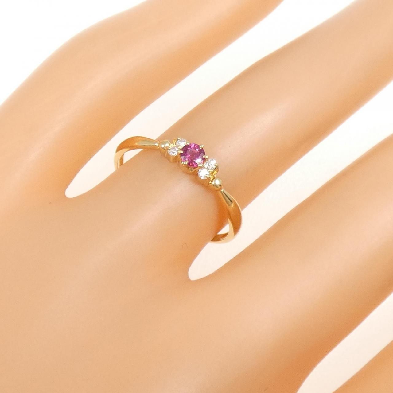 K18YG ルビー リング 0.14CT - メルカリ