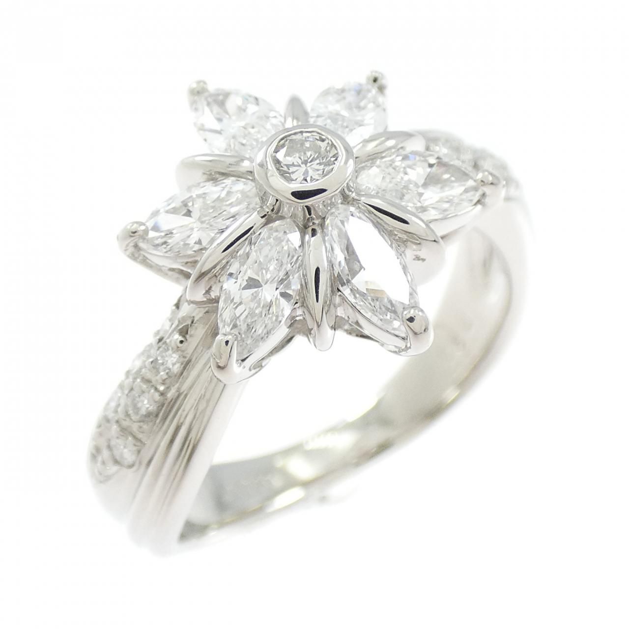 PT900 フラワー ダイヤモンド リング 0.90CT - メルカリ