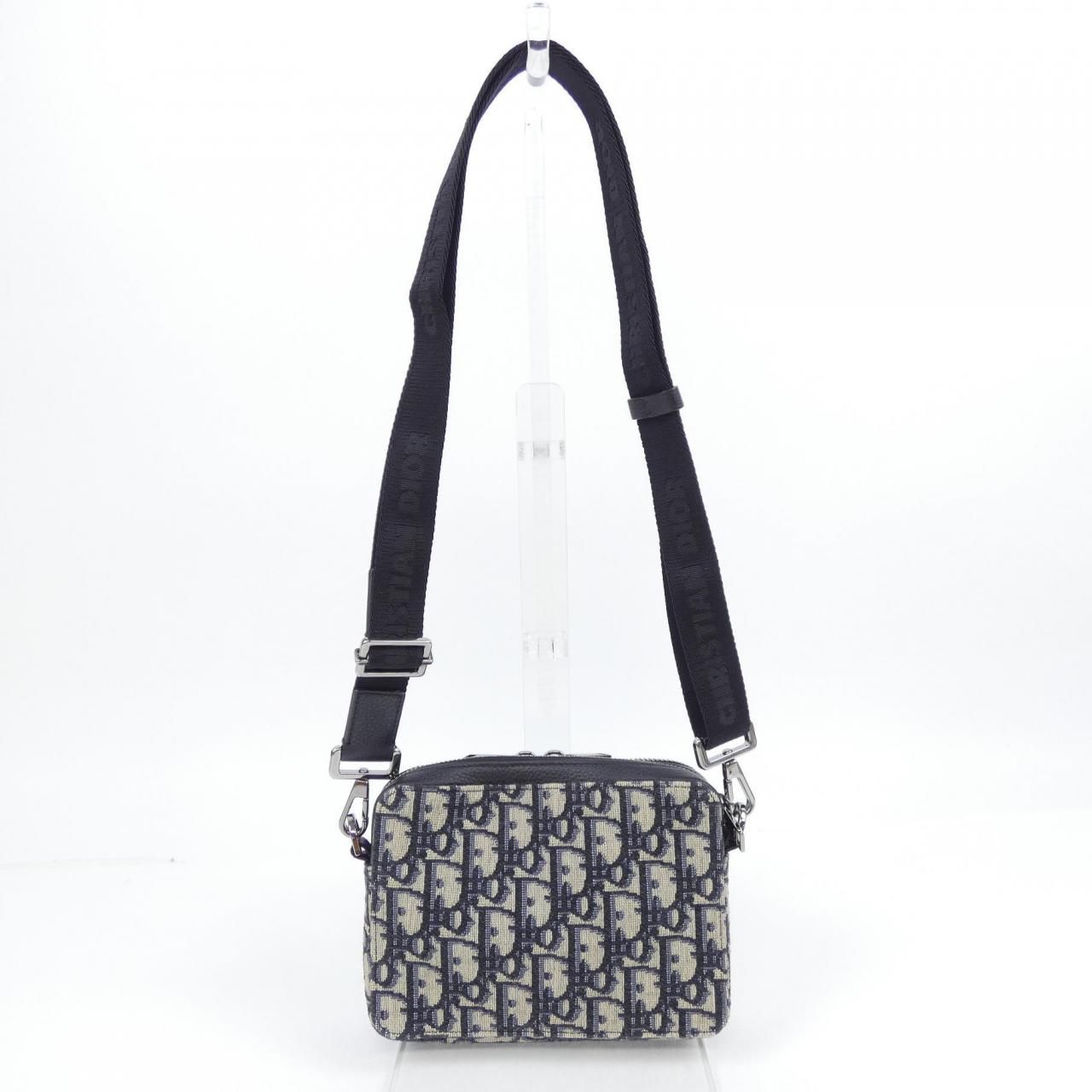 ディオール DIOR ストラップ付きジップポーチ オブリークジャカード