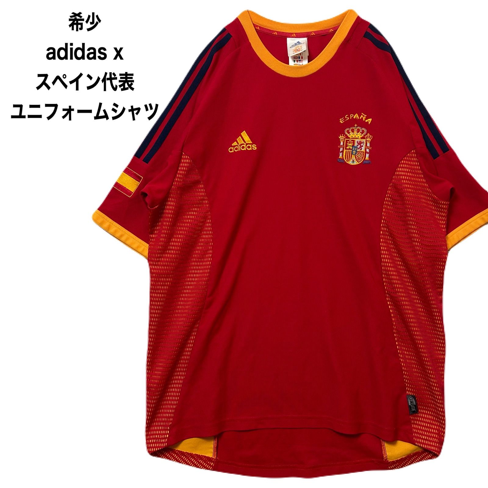 90s サッカースペイン代表ホーム アディダス ゲームシャツ ユニフォーム 希少 90s サッカースペイン代表ホーム アディダス ゲームシャツ